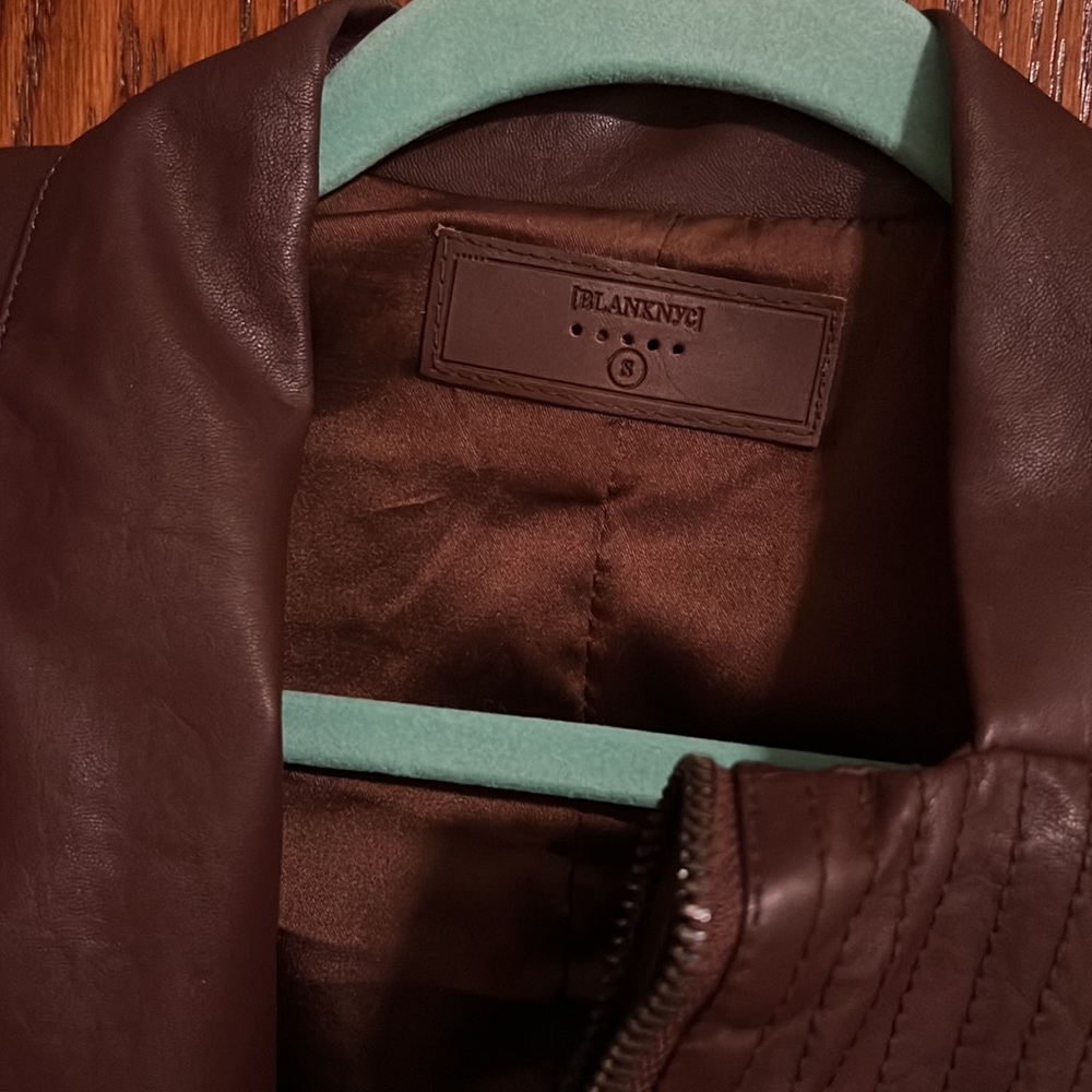 BLANK NYC FAUX LEATHER JACKET - BROWN - Picture 3 of 6